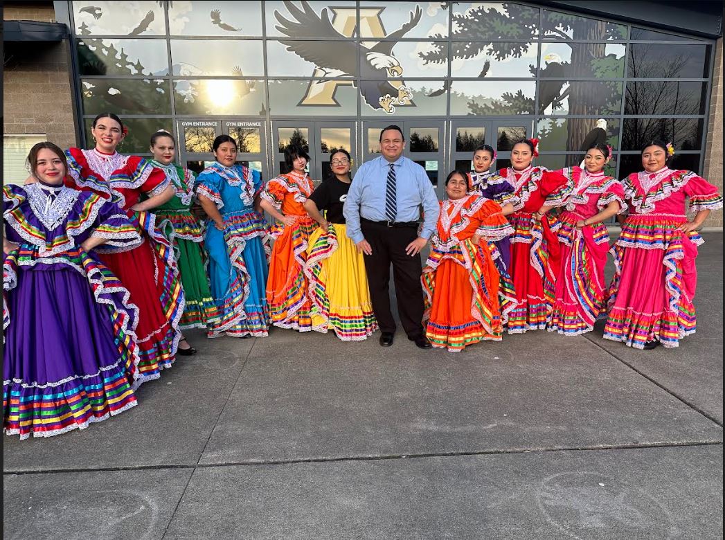 Students dancing traditional dances in Arlington, WA