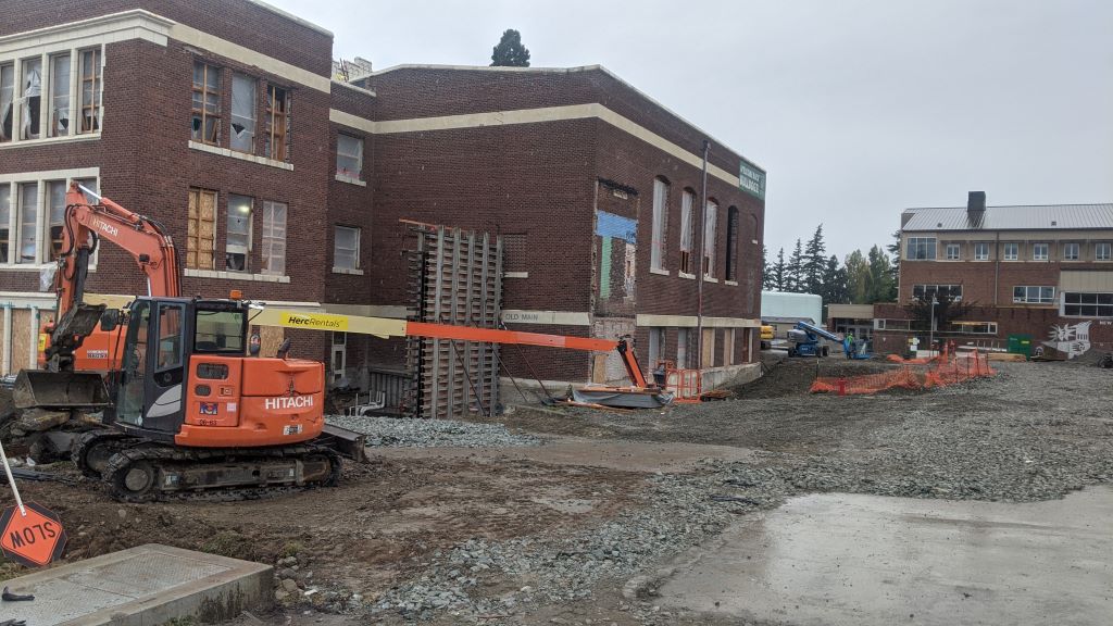 Construction of old high school picture
